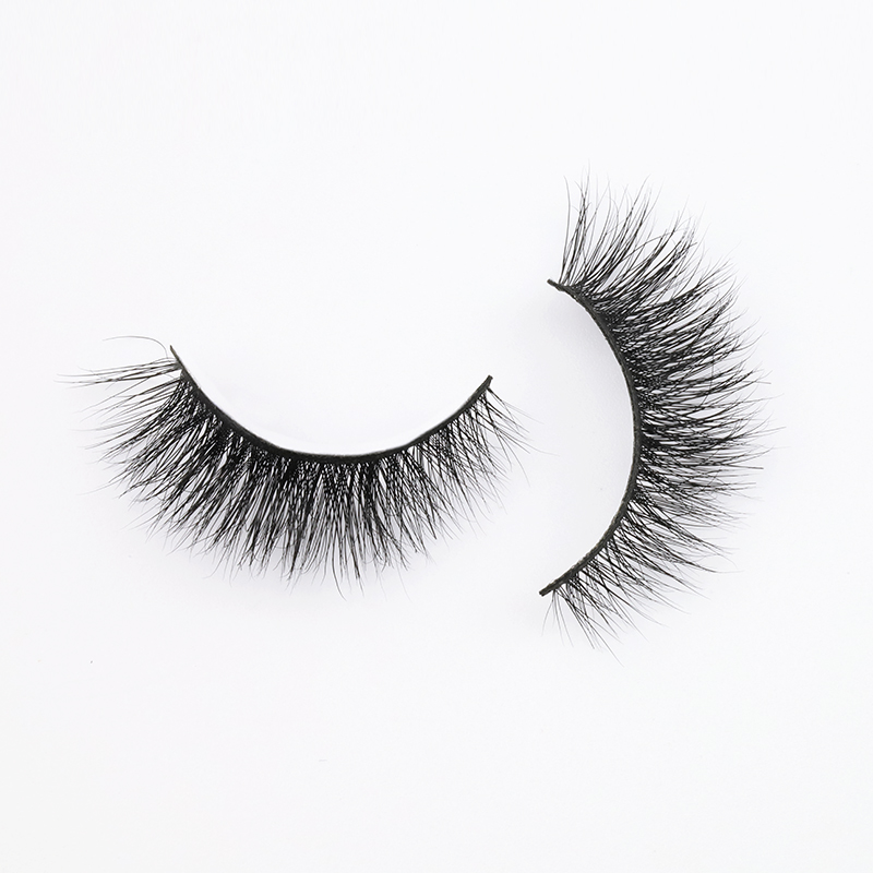 Best Selling 100% Real Mink Fur 3D Strip Lashes with Private Box Soft and Natural Eyelashes JN138